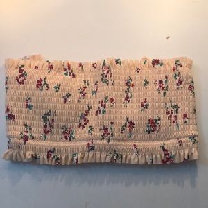 Floral Target Tube Bikini Top